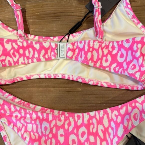 TRIANGL MACI - CHEEKY PINK LEOPARD NO BAG NEW WITH TAGS - Picture 7 of 7